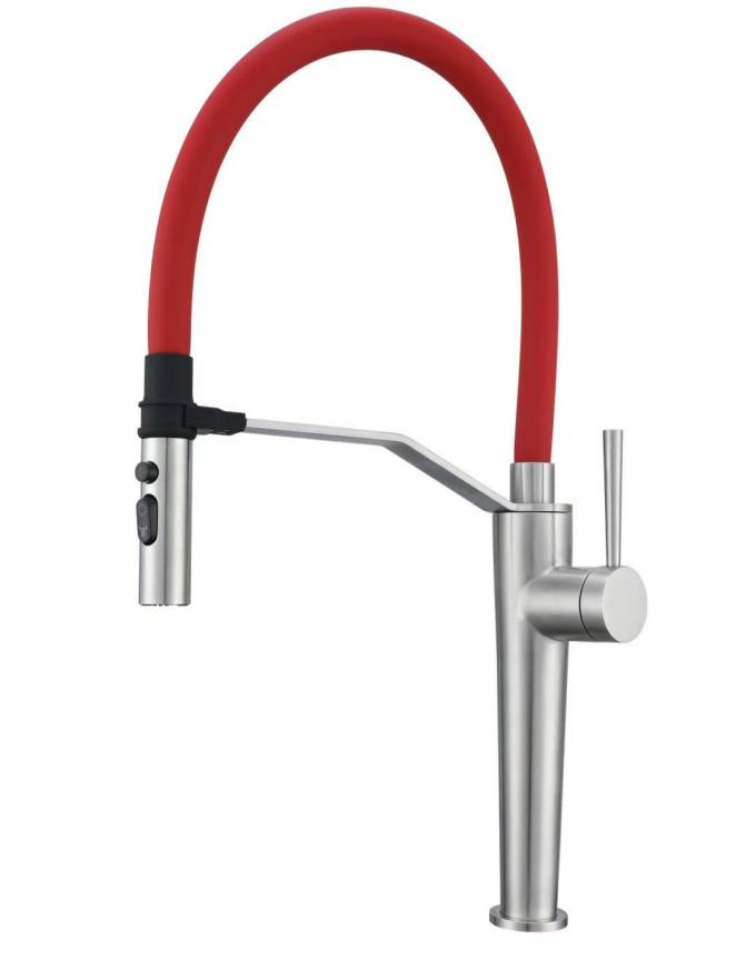 Single-Hole 3-Spray Magnetic Pull-Down Kitchen Sink Faucet